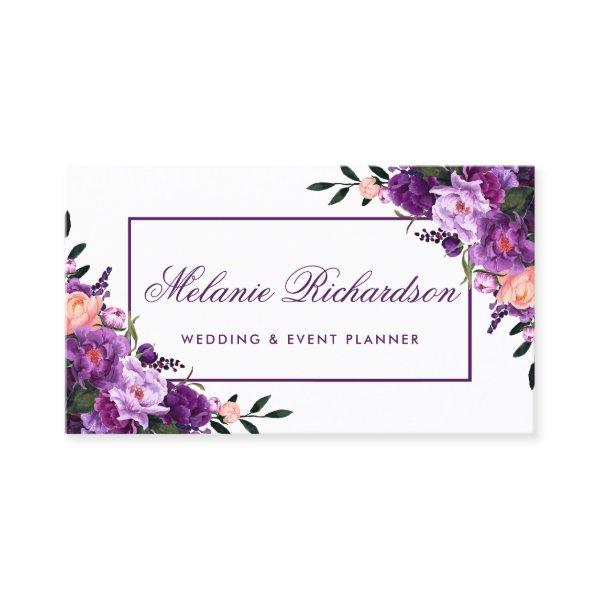 Elegant Watercolor Purple Ultra Violet Floral