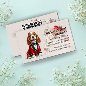 Elegant Wedding Dog Handler With QR code