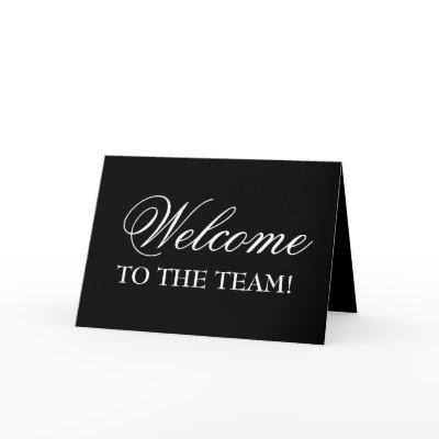 Elegant Welcome To The Team! Greeting Card