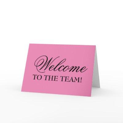 Elegant Welcome To The Team Greeting Card
