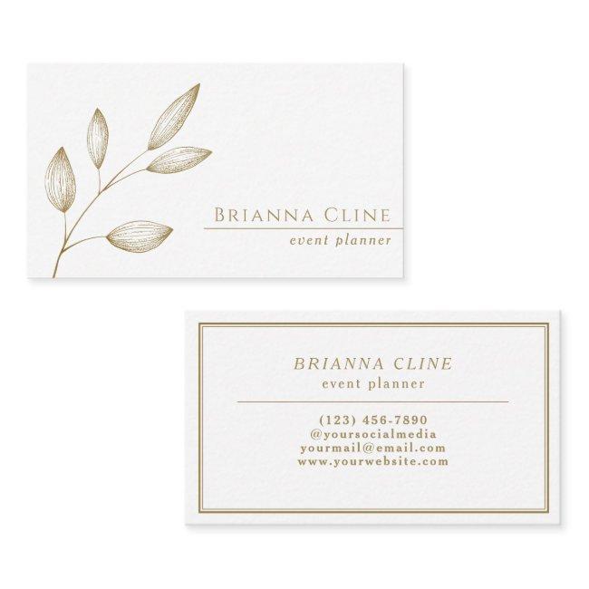 Elegant White and Faux Gold | Modern Minimalist