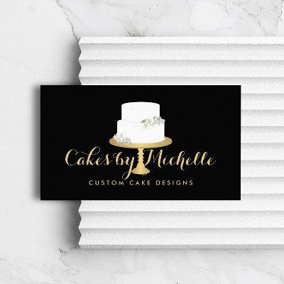 Elegant White Cake with Florals II Cake Decorating