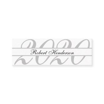 Elegant white classic insert card graduation name