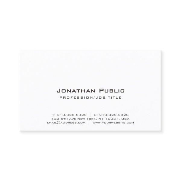 Elegant White Design Modern Creative Plain