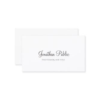 Elegant White Design Modern Plain Professional