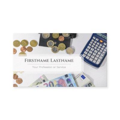 Elegant white euro money currency financial expert