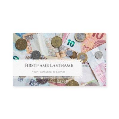 Elegant white euro money currency financial expert