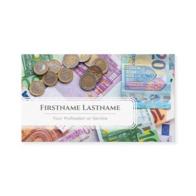 Elegant white euro money currency financial expert