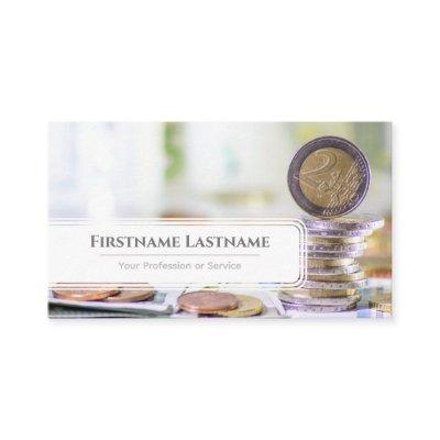 Elegant white euro money currency financial expert