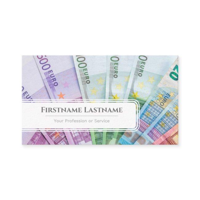 Elegant white euro money currency financial expert