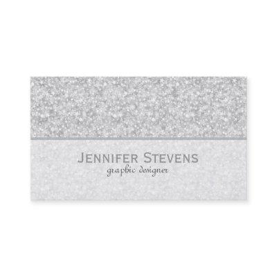 Elegant White Glitter Glitter & Sparkles