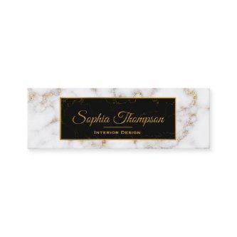 Elegant White Gold Marble Name