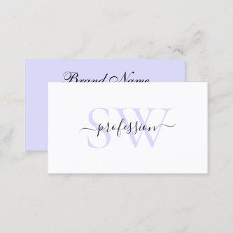 Elegant White Light Pastel Baby Blue with Initials