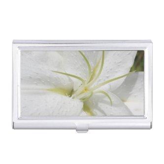 Elegant White Lily Floral Photo  Case