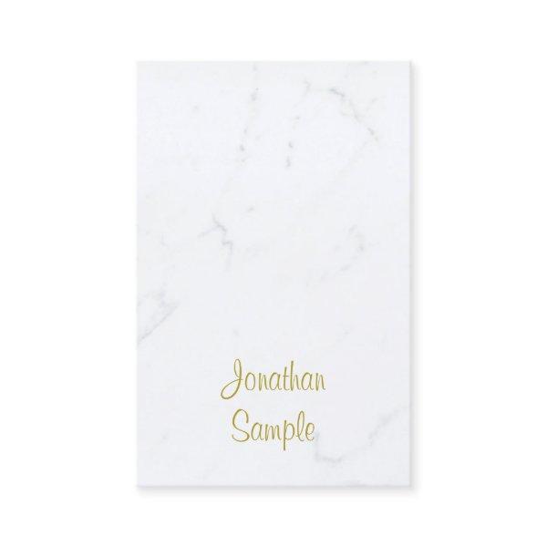 Elegant White Marble Gold Script Luxury Template