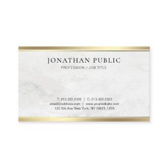 Elegant White Marble Modern Gold Simple Template