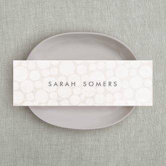 Elegant White on White Subtle Circle Pattern 2 Mini
