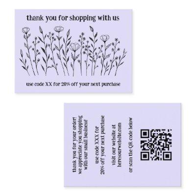 Elegant Wildflowers ORDER THANK YOU QR Code