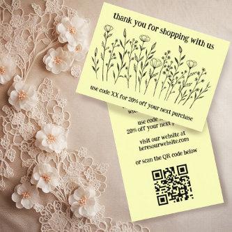 Elegant Wildflowers ORDER THANK YOU QR Code