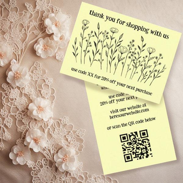 Elegant Wildflowers ORDER THANK YOU QR Code