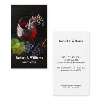 Elegant Wine Glass Grapes sommeliere professional
