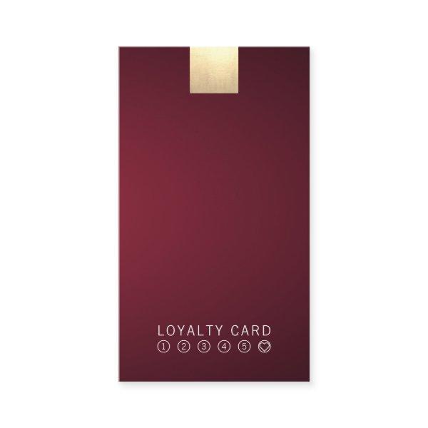 Elegant Wine Gradient Gold Loyalty Punch Vertical