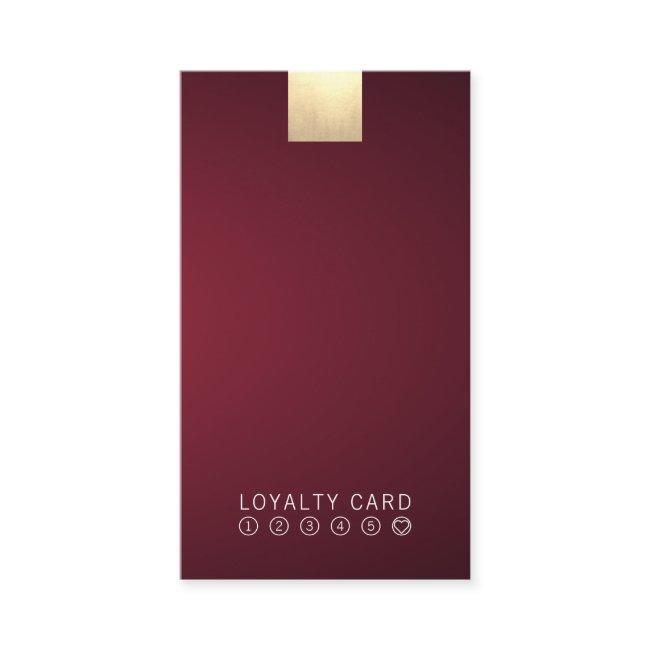 Elegant Wine Gradient Gold Loyalty Punch Vertical