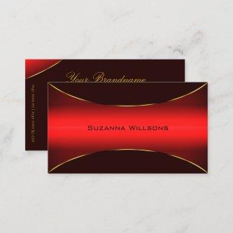 Elegant Wine Red with Gold Border Professional