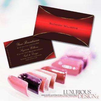 Elegant Wine Red with Gold Border Professional