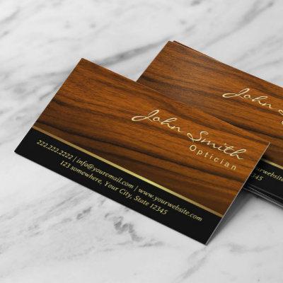 Elegant Wood Grain Optician
