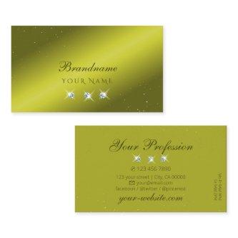 Elegant Yellow Olive Green Sparkle Jewels Modern