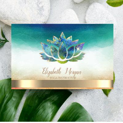 Elegant Yoga Instructor Blue Lotus