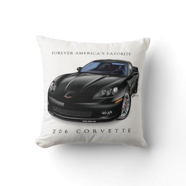 ELEGANT Z-06 VETTE ILLUSTRATION THROW PILLOW