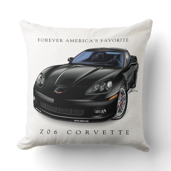 ELEGANT Z-06 VETTE ILLUSTRATION THROW PILLOW
