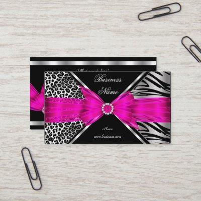Elegant Zebra Leopard Black Hot pink 2