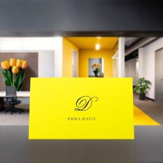 Elegante Monogramma Minimalista Yellow