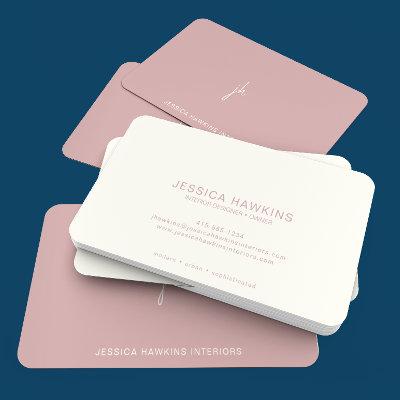 Elegantly Simple Script Monogram Dusty Rose