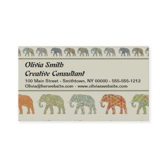 Elephant Colorful Animal Pattern Contemporary
