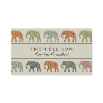 Elephant Colorful Animal Pattern Contemporary