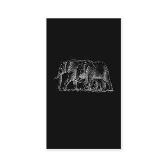 Elephant Family Sketch Cute Safari Animals