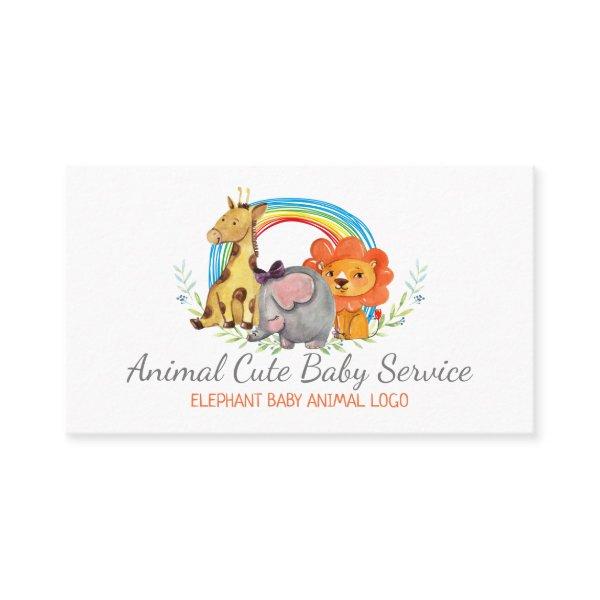 Elephant Giraffe Lion Wild Baby Daycare Nursery