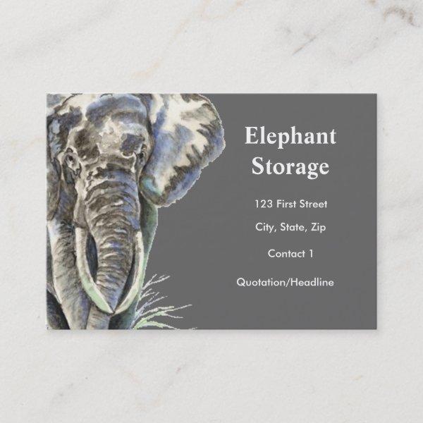 Elephant Storage Watercolor African Animal Art