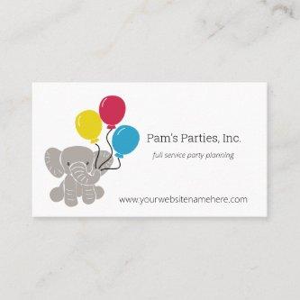 Elephant with Balloons Kids Parties