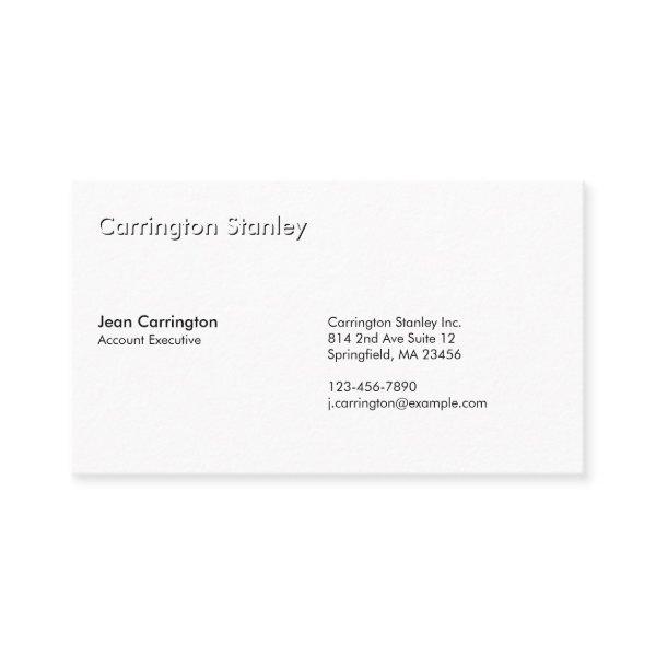 Embossed Effect Professional White