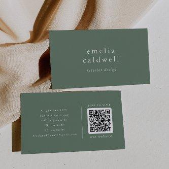 EMELIA Modern Sage Green Olive Boho Rustic QR Code
