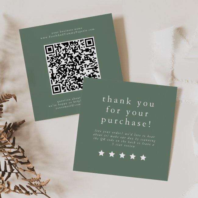 EMELIA Rustic Sage Green Simple Leave A Review Square