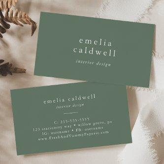 EMELIA Rustic Simple Modern Sage Green Olive Boho
