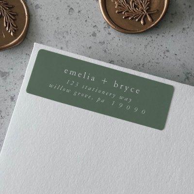 EMELIA Sage Green Forest Return Address Labels