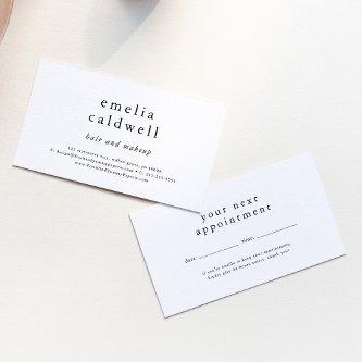 EMELIA Simple Boho Modern Small Business Reminder Appointment Card