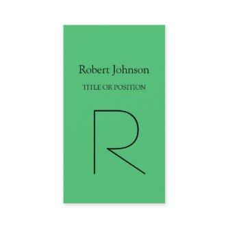 Emeral Green Black Monogram Plain